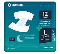 SUNKISS TrustPlus Pañales para Adultos Durante la Noche con Máxima Absorción, Bragas Absorbentes Unisex para Incontinencia, Mujeres y Hombres, Control de Olores, Talla L, 12 Unidades