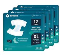 SUNKISS TrustPlus Pañales para Adultos Durante la Noche con Máxima Absorción, Bragas Absorbentes Unisex para Incontinencia, Mujeres y Hombres, Control de Olores, Talla XL, 48 Unidades