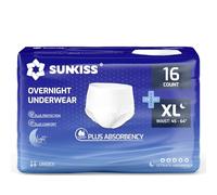 SUNKISS TrustPlus Pañales para Adultos Unisex XL Noche, 16 Uds