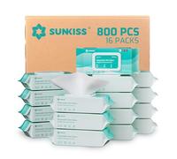 SUNKISS Trustplus Toallitas Húmedas para Adultos con Aloe, Toallitas 20 x 30 cm para Limpiar El cuerpo en Pacientes con Incontinencia Urinaria, 800 Unidades