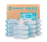 SUNKISS Trustplus Toallitas Húmedas para Adultos Sin Enjuague Extra Grandes 20x30 cm Paños de Limpieza Corporal para Ancianos Incontinencia y Limpieza Aroma Fresco 800 Unidades