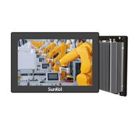 SunKol 10.1 Inch Narrow Bezel Industrial Panel PC,Fanless Embedded Touchscreen,I7-1255U,16GB DDR4 RAM 1TB SSD,IP65 Front,Windows 11 Pro,VESA Mount for Warehouse,Logistics,Automation