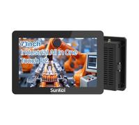 SunKol 7 Pulgadas Panel PC Industrial Embebido,IP65 Pantalla Táctil Capacitiva 1024 * 600,VESA,Windows 10 Computer para Automatización,HDMI,LAN,4xUSB,2xRS232,VGA(J1900,8GB RAM 256GB SSD)