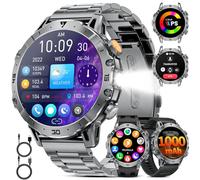 SUNKTA Reloj Inteligente Hombre,1000mAh Smartwatch con 1.7"/Más de 30 días en Espera/LED Linterna,Llamadas Bluetooth,IP68,114+ Modos Deportivos Smart Watch para Android iOS