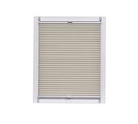 SUNL Ines Panal Plisado Fabricado en Alemania, DKL, Klemmfix Plata Gris Carril, 95 x 150, plástico, Color Crema, 95 x 2.3 x 150 cm