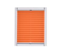 SUNL Ines Plisado Fabricado en Alemania, luz de día, Crêpes Uni Klemmfix, Plata Gris Carril, 70 x 150, plástico, Naranja, 70 x 2.3 x 150 cm