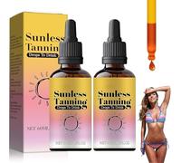 Sunless Tanning Drops, 2PCS Gotas Autobronceadoras Sin Sol, Gotas Bronceadoras Orales, Potencian La Melanina De Forma Natural, Realzan El Tono Natural