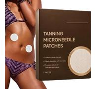 Sunless Tanning Patches, 7 Piece Gentle Long Lasting Bronzing Pack | Sun Free Fake Tan Self Glow Adhesive Sheets, For All Skin Types Back Chest Legs Hands Neck Feet Home Travel Spa Rutine