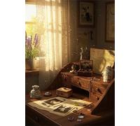 Sunlight 70 Piece Jigsaw Puzzles for Adults, Colourful, Challenging & Brainteasing Adult Puzzles 70 Pieces Walnut Table, Fun jigsaws for The Whole Family 14x10 Inch