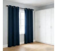 SUNLIMEI Cortinas Opacas 270 x 120 cm Frío y Calor Opacas Blackout Anti Luz Cortina con Ojales, Modernas, Elegantes, 1 Piezas para Sala de Estar Oficina Hotel Ventanas, Azul Marino