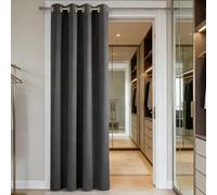 SUNLIMEI Cortinas Opacas 315 x 120 cm Termicas Aislantes Frio y Calor Cortina Habitacion con Ojales, Modernas, Elegantes, 1 Piezas para Dormitorio, Salón y Cocina, Gris Oscuro