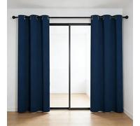 SUNLIMEI Cortinas Salon 170 x 120 cm Frío y Calor Opacas Blackout Cortinas Modernas con Ojales, Modernas, Elegantes, 1 Piezas para Dormitorio, Salón y Cocina, Azul Marino