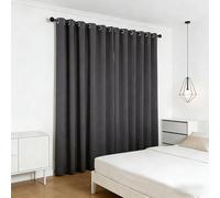 SUNLIMEI Cortinas Salon 205 x 120 cm Frío y Calor Opacas Blackout Cortina Dormitorio Sala con Ojales, Modernas, Elegantes, 1 Piezas para Habitacion Comedor Dormitorio, Gris Oscuro