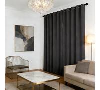 SUNLIMEI Cortinas Termicas Aislantes 240 x 120 cm Frío y Calor Opacas Blackout Blackout Curtains con Ojales, Modernas, Elegantes, 1 Piezas para Sala de Estar Oficina Hotel Ventanas, Gris Oscuro