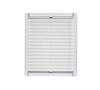 Sunlines SUNL Ines Plisado Fabricado en Alemania, luz de día, Crêpes Uni Klemmfix, Plata Gris Carril, 110 x 150, plástico, Blanco, 110 x 2.3 x 150 cm