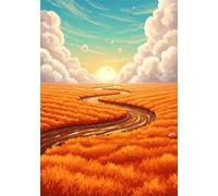 Sunlit 30 Piece Jigsaw Puzzles for Adults, Colourful, Challenging & Brainteasing Adult Puzzles 30 Pieces Golden Grasslands, Fun jigsaws for The Whole Family 10x8 Inch
