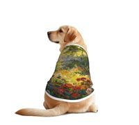 Sunlit - Camiseta para perro con estampado de jardín - Camiseta casual de verano para mascotas, ropa ligera para perros medianos y grandes