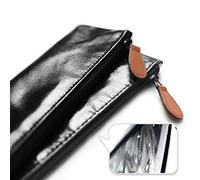 Sunlit - Funda de transporte para pajitas reutilizables (100% resistente al agua, 2 unidades, para pajitas de silicona o metal de 10,5 pulgadas), color negro