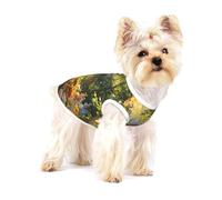 Sunlit Garden Print - Camiseta para mascotas, ropa de verano para perros, ropa suave para cachorros y perros pequeños, uso diario al aire libre