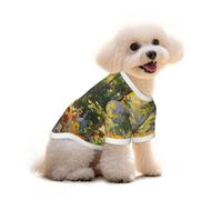 Sunlit Garden Print - Camiseta para perro, ropa floral hawaiana para cachorros, traje de Navidad para perro y Acción de Gracias