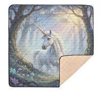 Sunlit Glade Pegasus - Tapete de juego de espuma suave para bebés para interiores y exteriores, no tóxico, tapete de actividad para recién nacidos, bebés y niños pequeños, 50 x 50 pulgadas