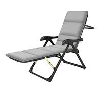 Sunloungers Extra Wide Reclining Garden Chair for Adults Heavy Duty Metal Folding Portable Chair, Deck Chairs, Zero Gravity Chair, Sun Lounger Recliners in Warehouse, Gray