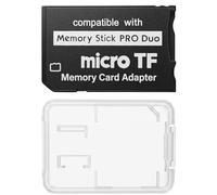 Sunloy Adaptador de memoria PSP, Micro SD a Memory Stick PRO Duo MagicGate adaptador de tarjeta de memoria compatible con PlayStation Portable, cámara, Handycam, teléfono celular, PSP 1000 2000 3000