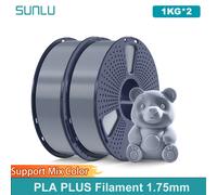 SUNLU 1KG PLA PLUS/filamento transparente 1,75mm 1000g carrete (2,2 libras) filamento para heridas ordenadamente de alta dureza se adapta a la mayoría de las impresoras FDM Cherry Red