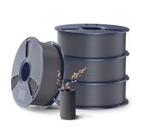 SUNLU 4KG High Speed PLA+2.0 Filament 1.75mm, Filamento de Impresora 3D de Alta Liquidez PLA Plus 2.0, Diseñado Para Impresión 3D Rápida, 4 Pack of Gris Filament.