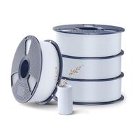 SUNLU 4KG High Speed PLA+2.0 Filament 1.75mm, Filamento de Impresora 3D de Alta Liquidez PLA Plus 2.0, Diseñado Para Impresión 3D Rápida, 4 Pack of Blanco Filament.