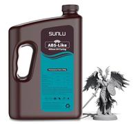 SUNLU 4KG Upgrade Resina ABS-Like, resina para impresora 3D impresoras 3D LCD/DLP/SLA de resina de curado UV de 405nm, resina de impresora 3D de alta compatibilidad,4000g gris