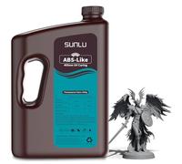SUNLU 4KG Upgrade Resina ABS-Like, resina para impresora 3D impresoras 3D LCD/DLP/SLA de resina de curado UV de 405nm, resina de impresora 3D de alta compatibilidad,4000g gris oscuro