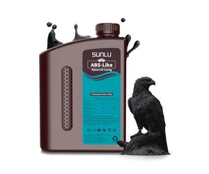 SUNLU ABS-Like Resina para impressora 3D 2kg, resina rápida de cura, UV de 405 nm, para impressão 3D de LCD/DLP/SLA, não fragil e alta precisão, Negro 2000g