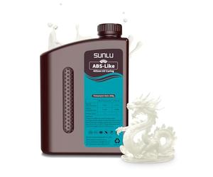 SUNLU ABS-Like Resina para Impressora 3D 2kg, Resina Rápida de Cura, UV de 405nm, para Impressão 3D de LCD/DLP/SLA, não Fragil e Alta Precisão, Transparente 2000g