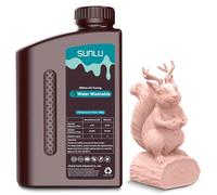 SUNLU Agua Lavable Resina para Impresora 3D, 1kg 405nm UV Curado Rápido Resina 3D para 2K 4K 8K LCD DLP SLA Resina Impresoras 3D, No Requiere Alcohol, Alta Precisión Resina 3D 1000g,Beige