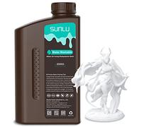 SUNLU Agua Lavable Resina para Impresora 3D, 2kg 405nm UV Curado Rápido Resina 3D para 2K 4K 8K LCD DLP SLA Resina Impresoras 3D, No Requiere Alcohol, Alta Precisión Resina 3D 2000g, Blanco
