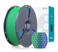 SUNLU Bicolor Filamento PLA Mate 1.75mm, PLA Filament para Impresora 3D Matte con Degradado de 2 Colores, Precisión Dimensional +/- 0.02mm, Carrete de Filamento PLA 1kg (Violeta Verde)