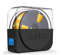 SUNLU - Caja de secado de filamentos para impresora 3D, mantiene el filamento seco durante la impresión, funciona como bobina de soporte para los filamentos y como caja de almacenamiento (color negro)
