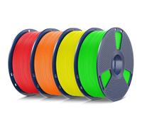 SUNLU de 4 kg TPU Paquete de filamentos para impresora 3D,filamento de TPU de alta velocidad 95A de 1,75 mm ±0,03 mm,4 kg en total,1 kg por bobina,4 paquetes.(verde + naranja + amarillo + rojo).