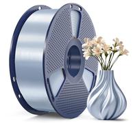 SUNLU - Filamento de seda para impresora 3D, filamento PLA de seda de 1,75 mm, superficie lisa y sedosa, gran fácil de imprimir para impresoras 3D, precisión dimensional +/- 0,03 mm, plata sedosa, 1