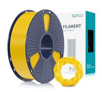 SUNLU Filamento PLA+ 1.75 mm, Filamento para impresora 3D PLA Plus 1KG,Mejora de la resistencia,Neatly Wound, Filamento de impresión 3d PLA+, Precisión dimensional +/- 0.02mm, Amarillo puro