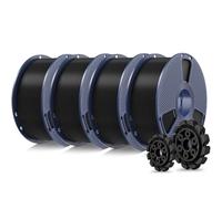 SUNLU Filamento PLA+2.0 1.75 mm 4KG, Mejora del Filamento PLA Plus para impresoras 3D, Precisión dimensional +/- 0.02mm, carrete de 1KG(2.2libras), 4KG en Total, Negro+Negro+Negro+Negro