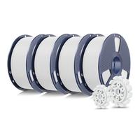 SUNLU Filamento PLA+2.0 1.75 mm 4KG, Mejora del PLA Plus para Impresoras 3D, Precisión +/- 0.02mm, 4 Carretes de 1KG (2.2 Libras), Blanco