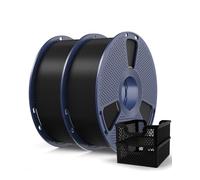 SUNLU Filamento PL 2.0 de alta velocidad 1,75 mm, 2 rollos de 1 kg negro + negro