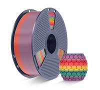SUNLU Filamento PLA de arco iris 1,75 mm, filamento de impresora 3D degradado multicolor, filamento PLA envuelto limpio, precisión dimensional +/-0,02 mm, bobina de 1 kg (2,2 lbs), colores arcoíris