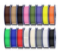 SUNLU Filamento PLA Plus de 16 colores multicolor, filamento para impresora 3D PL de 0.069 pulgadas, mini carrete, empaquetado individualmente al vacío, paquete de 16.