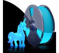 SUNLU Glow in The Dark PETG Filamento, PETG luminoso para impresoras 3D de 1,75 mm alto brillo y filamento de larga duración,precisión dimensional +/- 0,02 mm,bobina de 1kg.(Azul brillante).