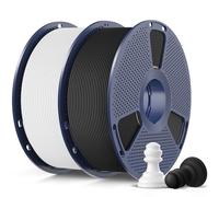 SUNLU High Speed Matte PLA Filament 1KG*2, Impresión 3D Rápida con Acabado Mate Resistente, Suave Acabado Mate, Impresión ultrarrápida a 600mm/s, 1KG por Carrete, Total de 2KG, Negro+Blanco