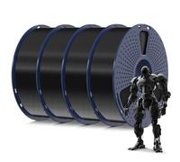SUNLU Negro PLA Filamento Bundle, PLA Filamento Impresora 3D de 1,75 mm, Precisión Dimensional +/- 0,02 mm, Apto Para la Mayoría de las Impresoras 3D FDM, 1KG de Filamento 3D, 4KG en Total, 4Pcs.