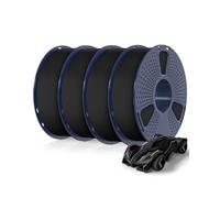 SUNLU Pack 4KG Filamento PETG Rápido, Alta Velocidad 30-600mm/s Filamento de Impresora 3D 1.75mm ±0.02mm, 1kg Bobina, 4 Paquetes en Total (Negro+Negro+Negro+Negro)